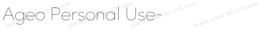 Ageo Personal Use字体转换